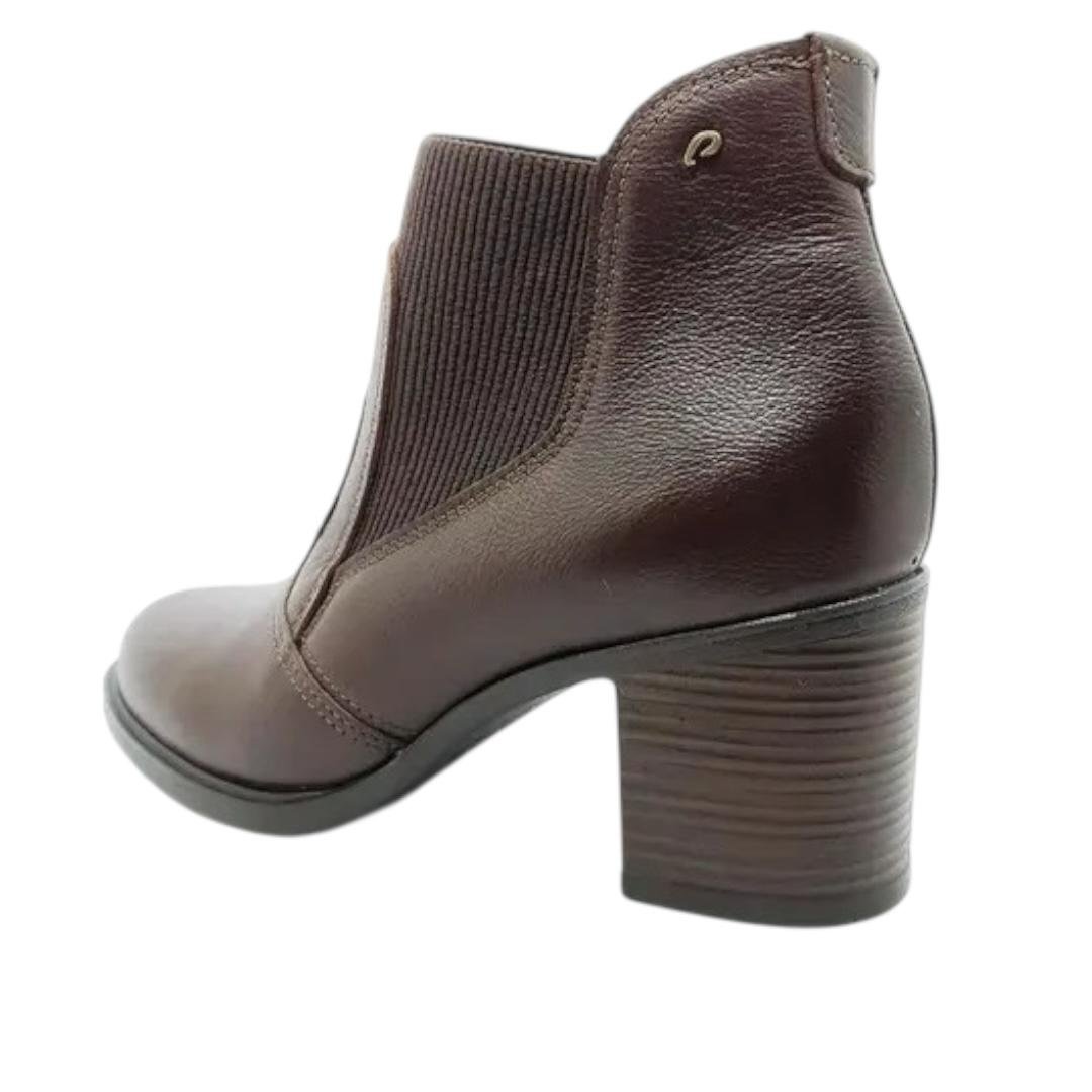 BOTA PEGADA FEMININA EM COURO CASUAL 280403-02 MARROM Marrom 5