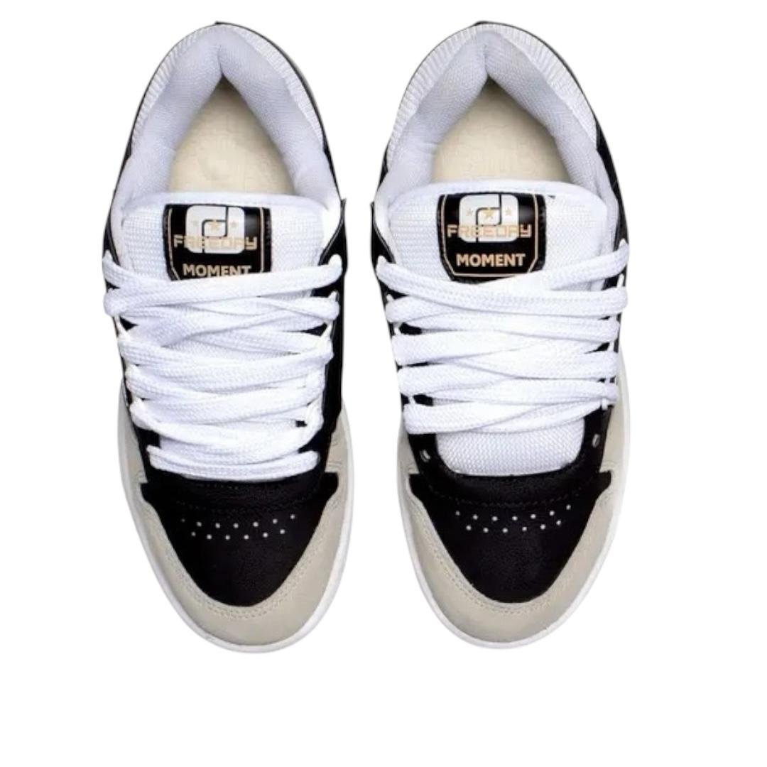 TENIS FREEDAY MASCULINO MOMENT CASUAL FR32001 PRETO Preto/Bege 2