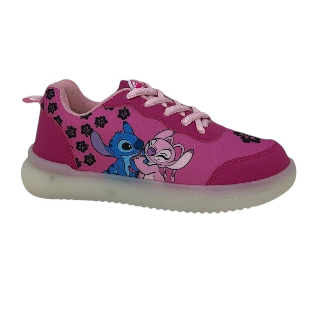 TENIS KID STAR INFANTIL MENINA LED CASUAL L20 STITCH PINK Rosa 2