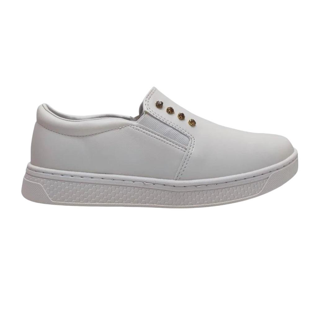 TENIS RAMARIM FEMININO SLIP ON CASUAL 24-87206 BRANCO