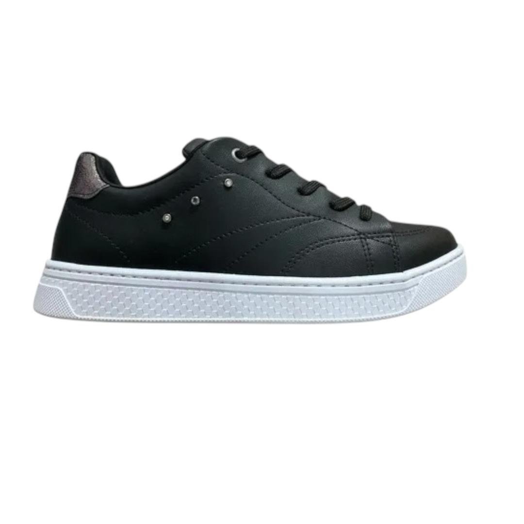 TENIS RAMARIM FEMININO STRASS CASUAL 24-87102 PRETO