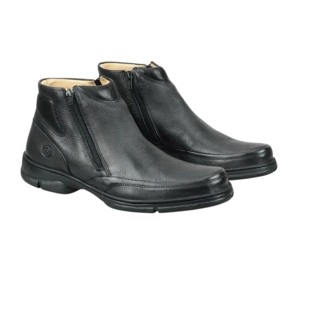 COTURNO ANATOMIC GEL MASCULINO EM COURO CASUAL 7887 PRETO Preto 2