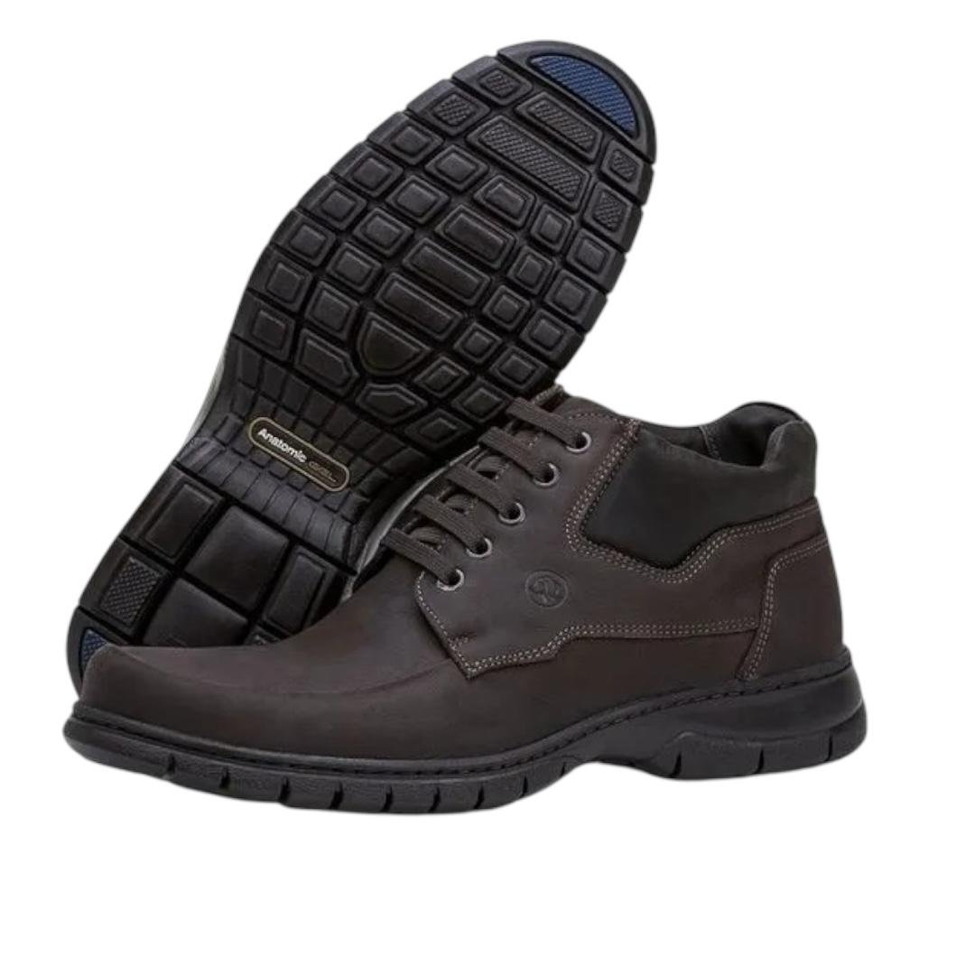 COTURNO ANATOMIC GEL MASCULINO EM COURO CASUAL 7975 CAFE Café 3