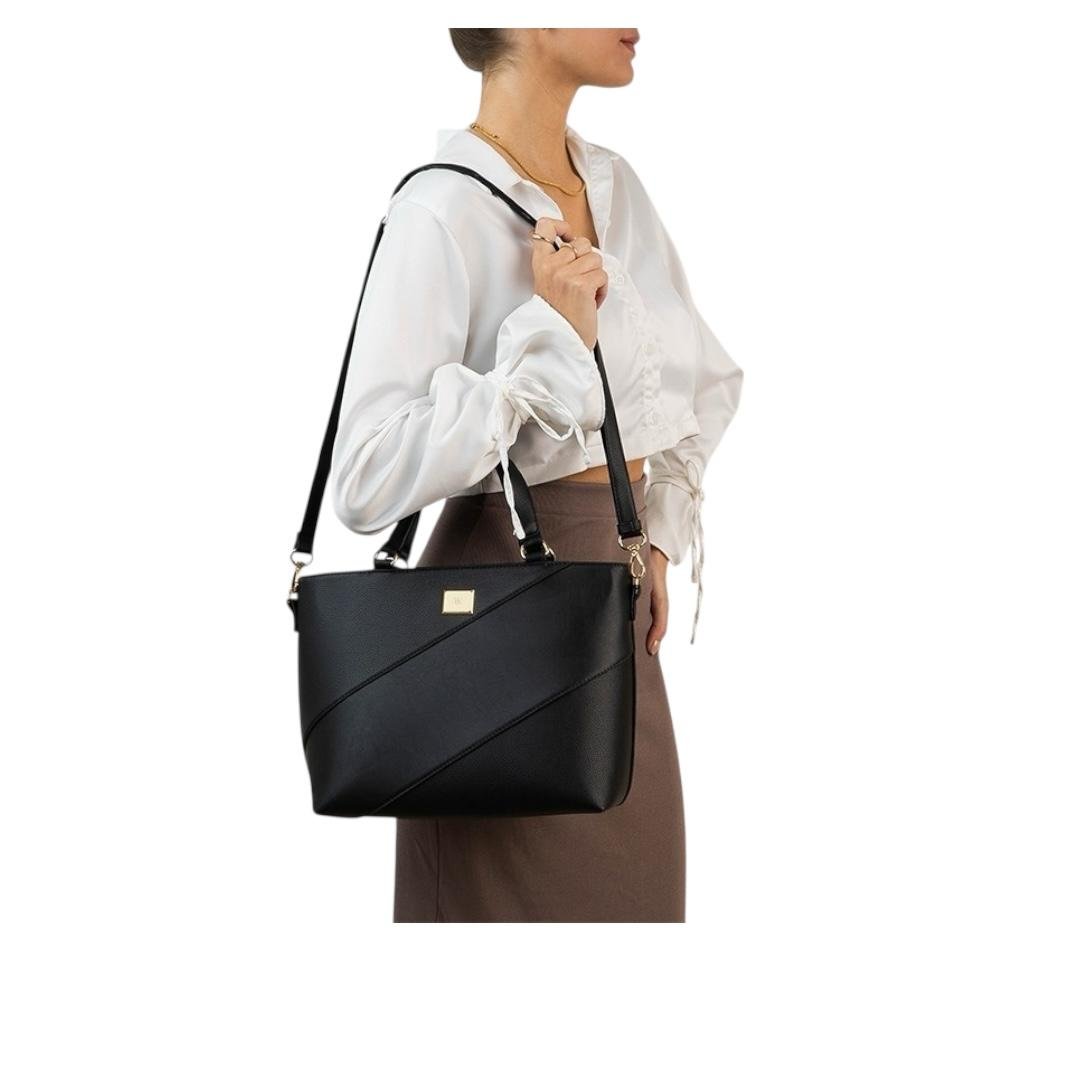 BOLSA RAFITTHY FEMININA CASUAL 28.16105A PRETO Preto 5