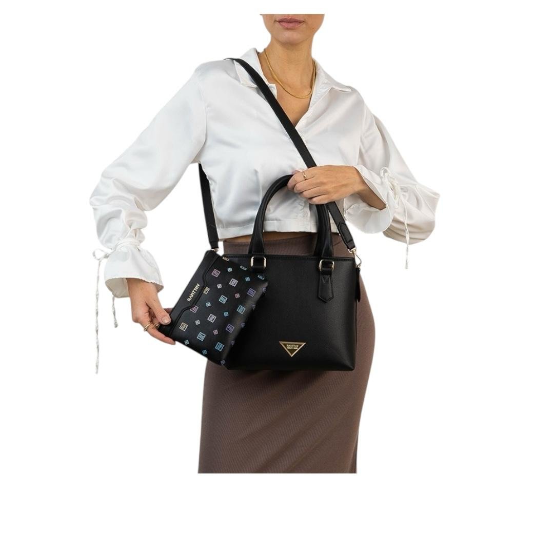 BOLSA RAFITTHY FEMININA CASUAL 28.16108A PRETO Preto 5