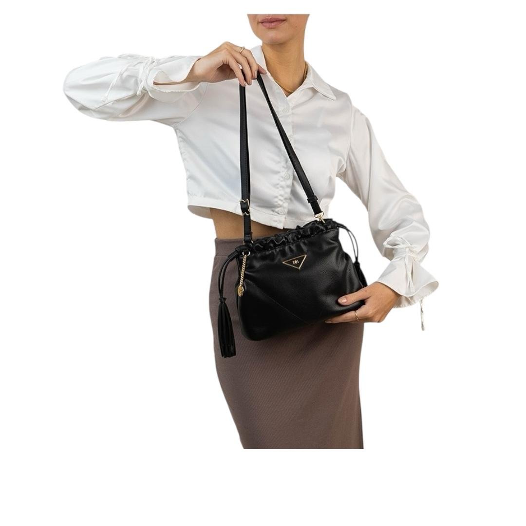 BOLSA RAFITTHY FEMININA CASUAL 28.16109A PRETO Preto 5