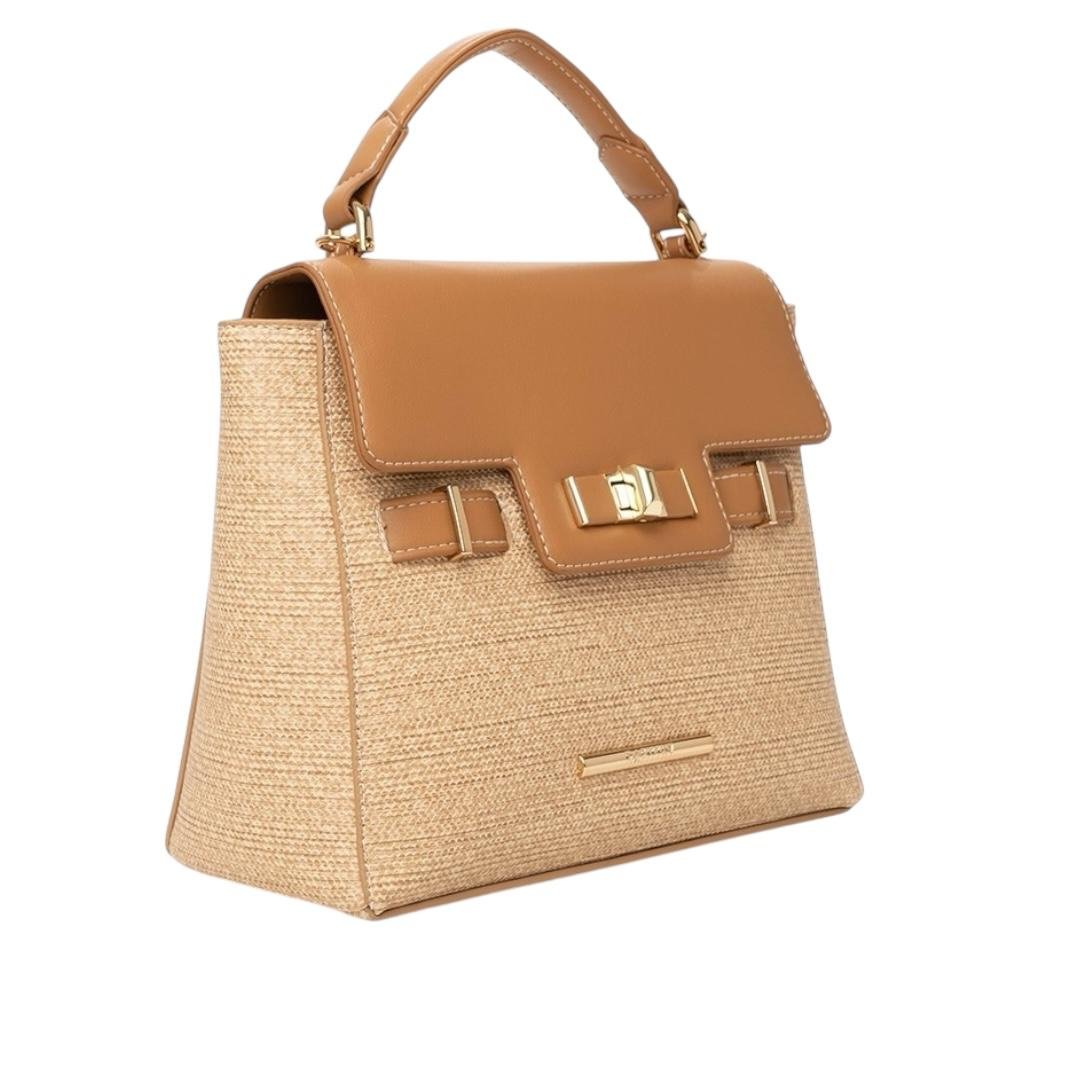 BOLSA RAFITTHY FEMININA CASUAL 28.16121A CARAMELO Bege 2