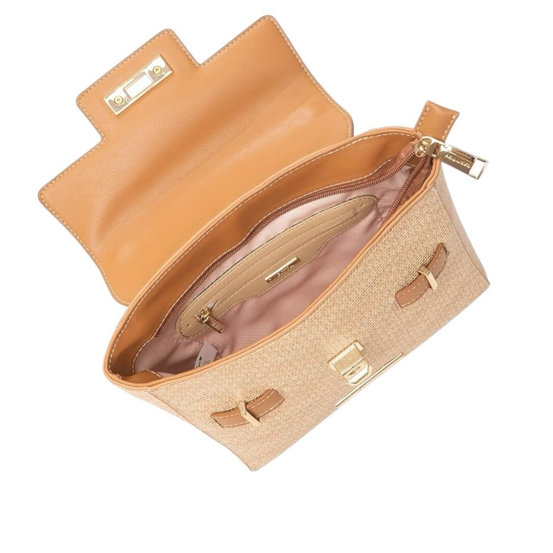 BOLSA RAFITTHY FEMININA CASUAL 28.16121A CARAMELO Bege 4