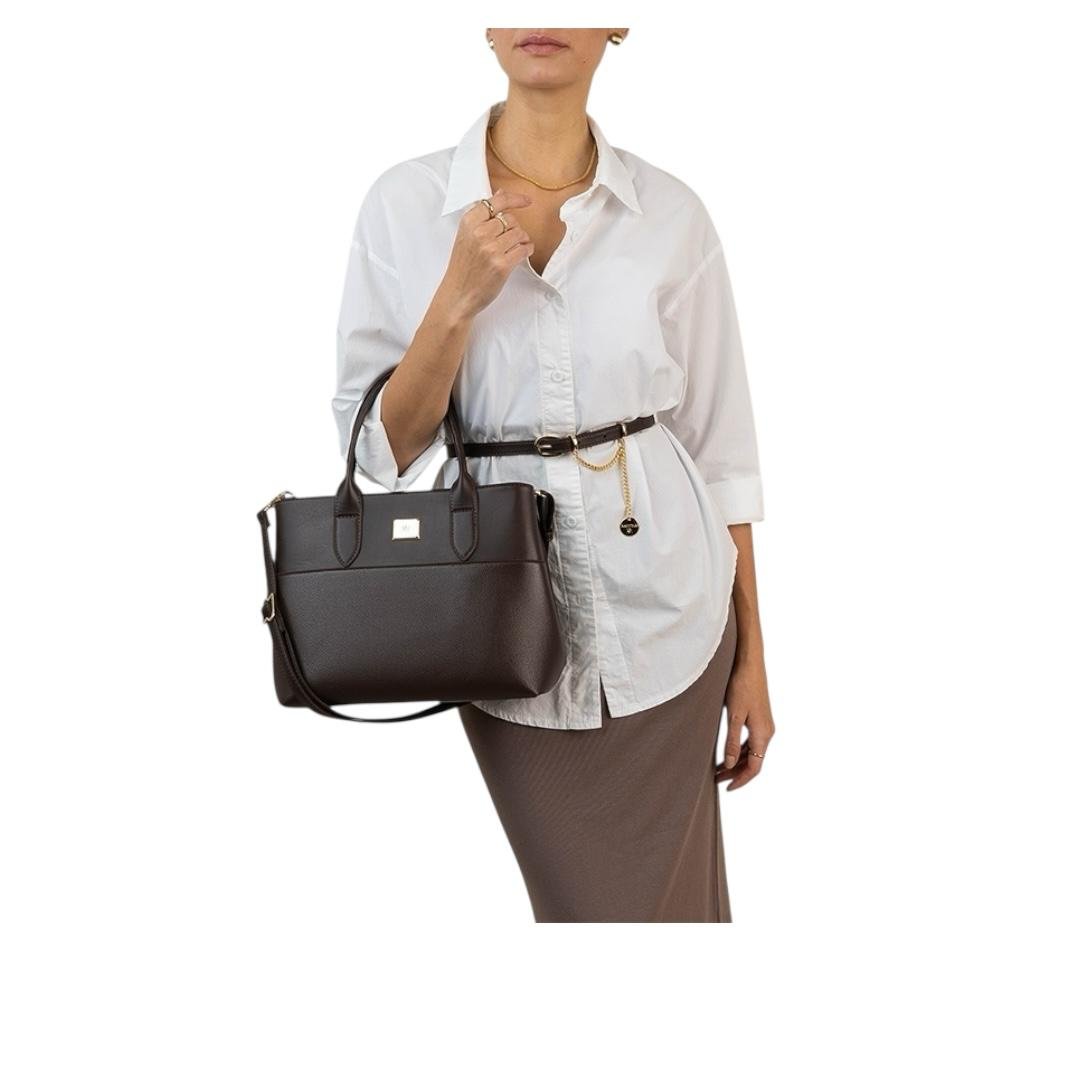 BOLSA RAFITTHY FEMININA CASUAL 28.16136A MARROM Marrom 5