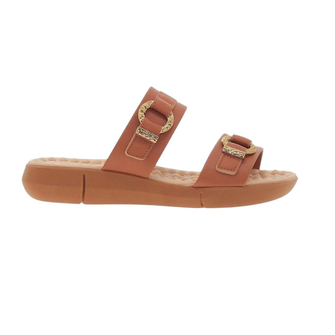TAMANCO MODARE FEMININO FLATFORM CASUAL 7142.142 CARAMELO