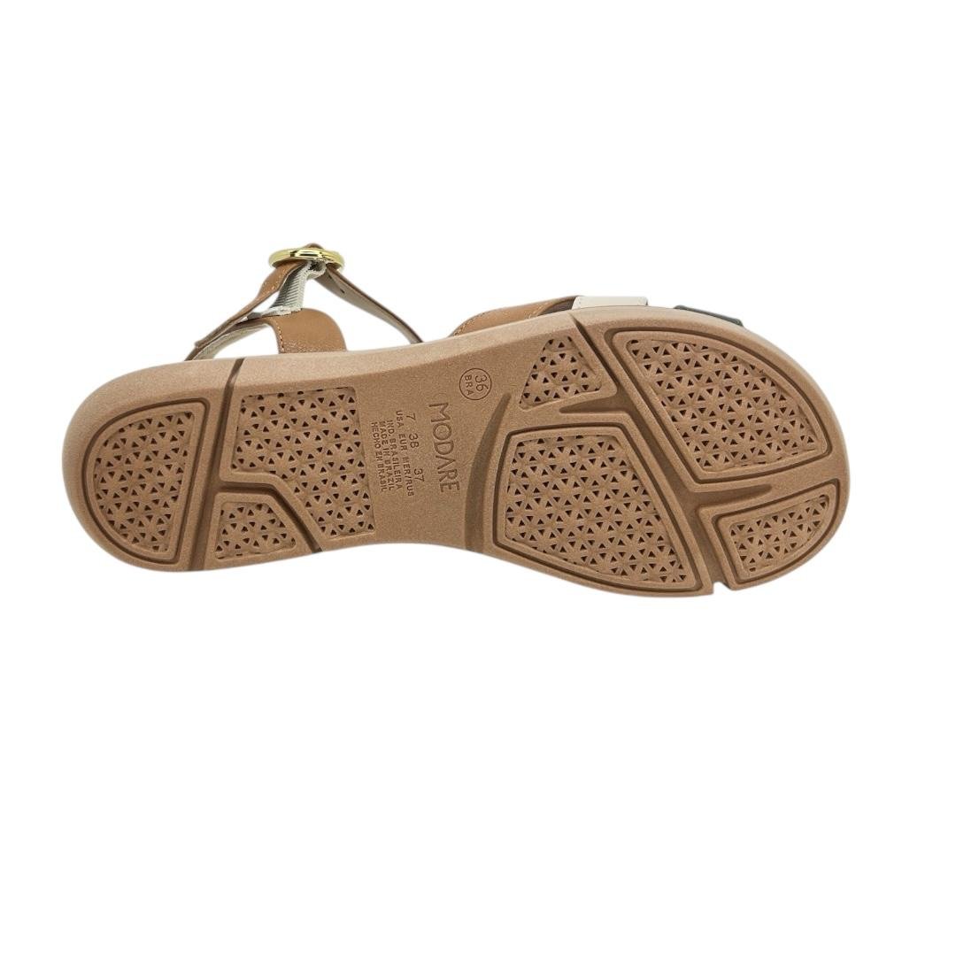 SANDALIA MODARE FEMININA FLATFORM CASUAL 7142.124 CARAMELO Marrom 4