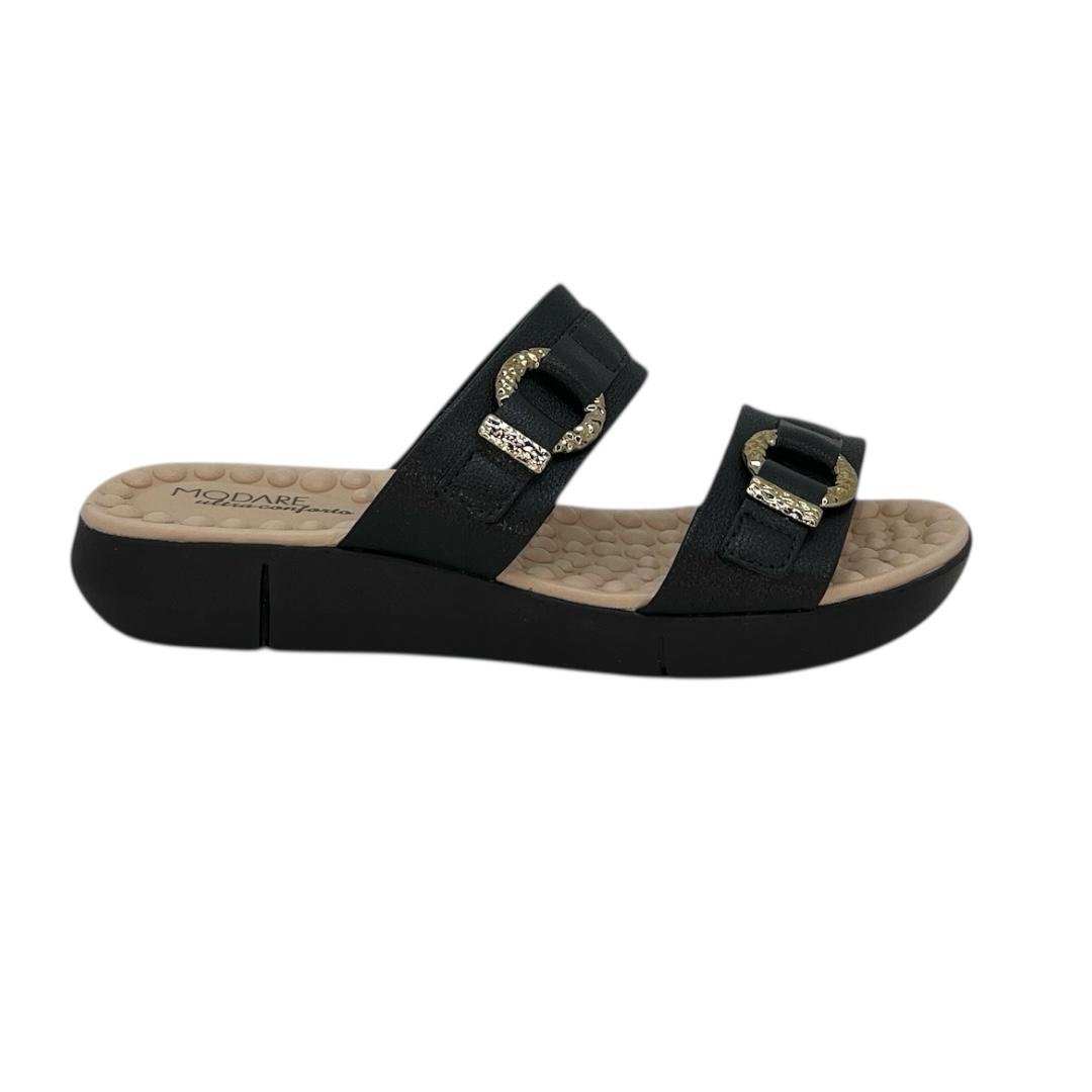 TAMANCO MODARE FEMININO FLATFORM CASUAL 7142.142 PRETO