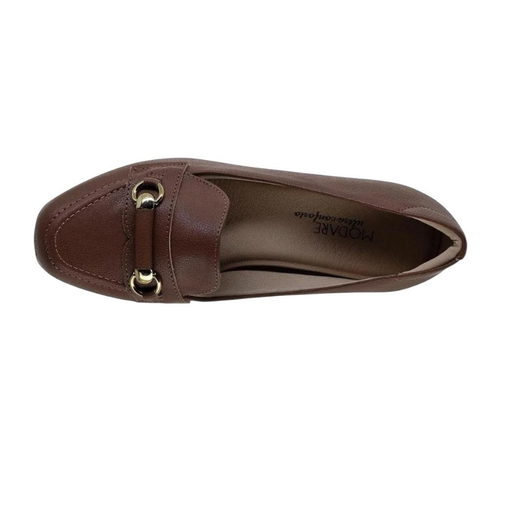 SAPATO MODARE MOCASSIM FEMININO SOCIAL 7373.118 MARROM Marrom 3