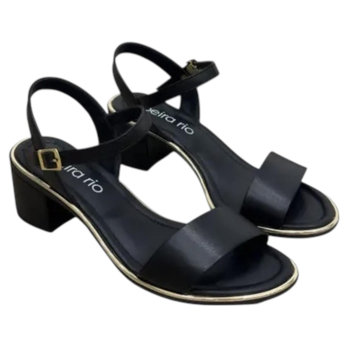 SANDALIA BEIRA RIO FEMININA SALTO BLOCO MEDIO CASUAL 8379.203 PRETO Preto 2