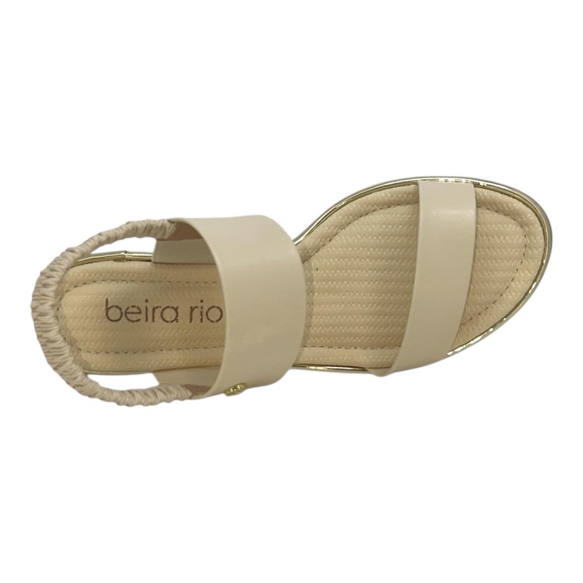 SANDALIA BEIRA RIO FEMININA SALTO BLOCO MEDIO CASUAL 8379.221 CREME Creme 3