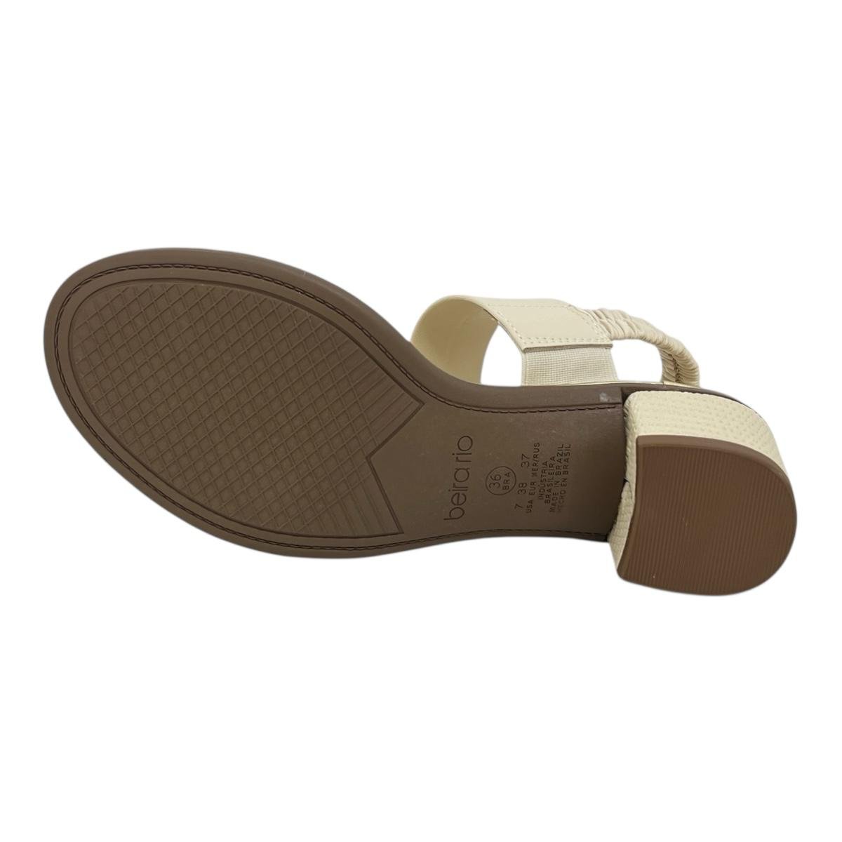 SANDALIA BEIRA RIO FEMININA SALTO BLOCO MEDIO CASUAL 8379.221 CREME Creme 4