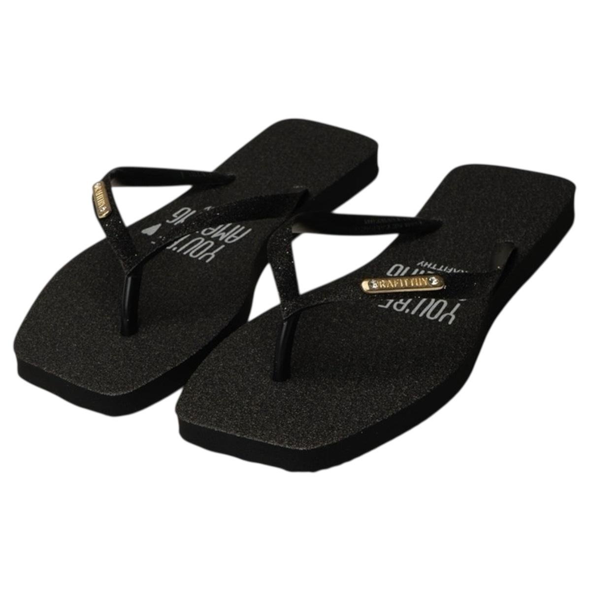 CHINELO RAFITTHY FEMININO YOU´RE AMAZING CASUAL 234.25502 PRETO Preto 2