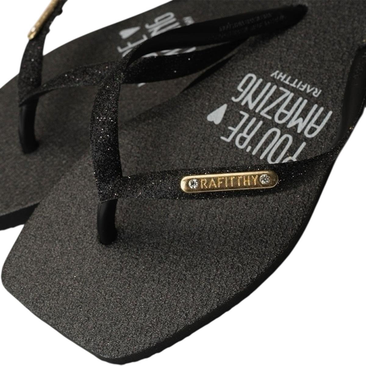 CHINELO RAFITTHY FEMININO YOU´RE AMAZING CASUAL 234.25502 PRETO Preto 3