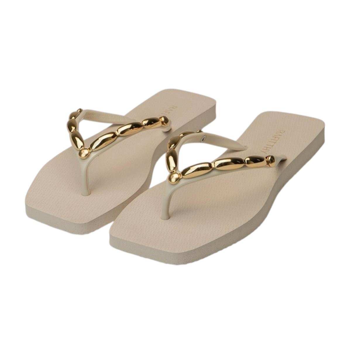 CHINELO RAFITTHY FEMININO VINTAGE CHIC CASUAL 24925140 OFF WHITE Off White 2