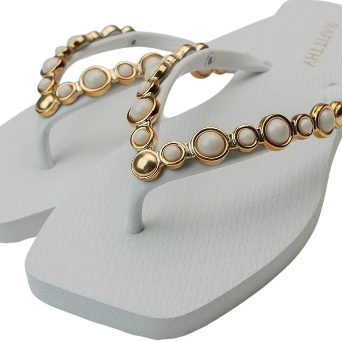 CHINELO RAFITTHY FEMININO PEARL SEASON CASUAL 249.25133 CINZA Branco 3