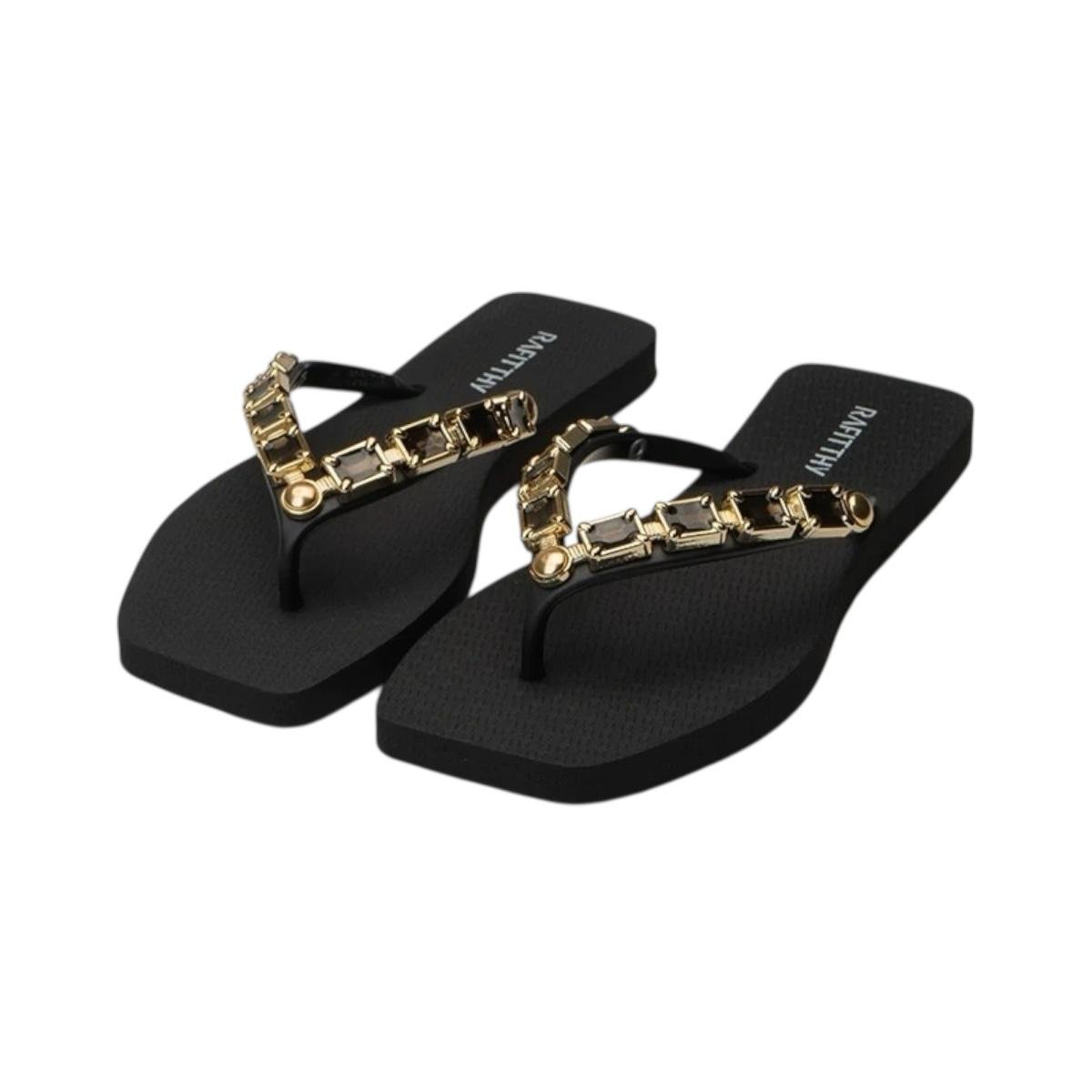 CHINELO RAFITTHY FEMININO DIAMOND CHARM CASUAL 249.25151 PRETO Preto 2