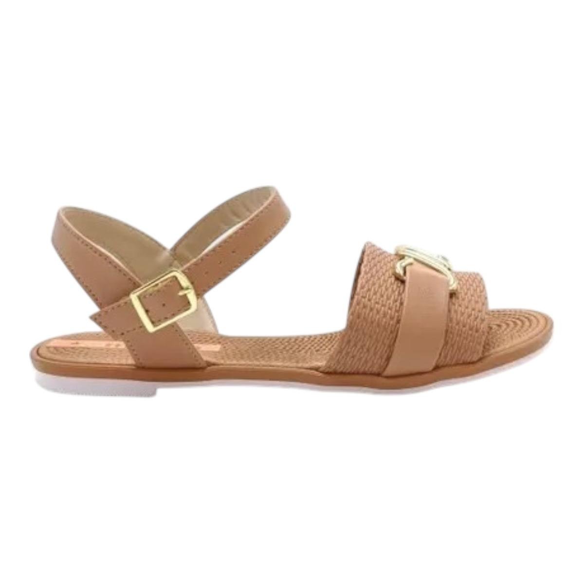 SANDALIA MOLECA FEMININA RASTEIRA CASUAL 5297.473 NUDE