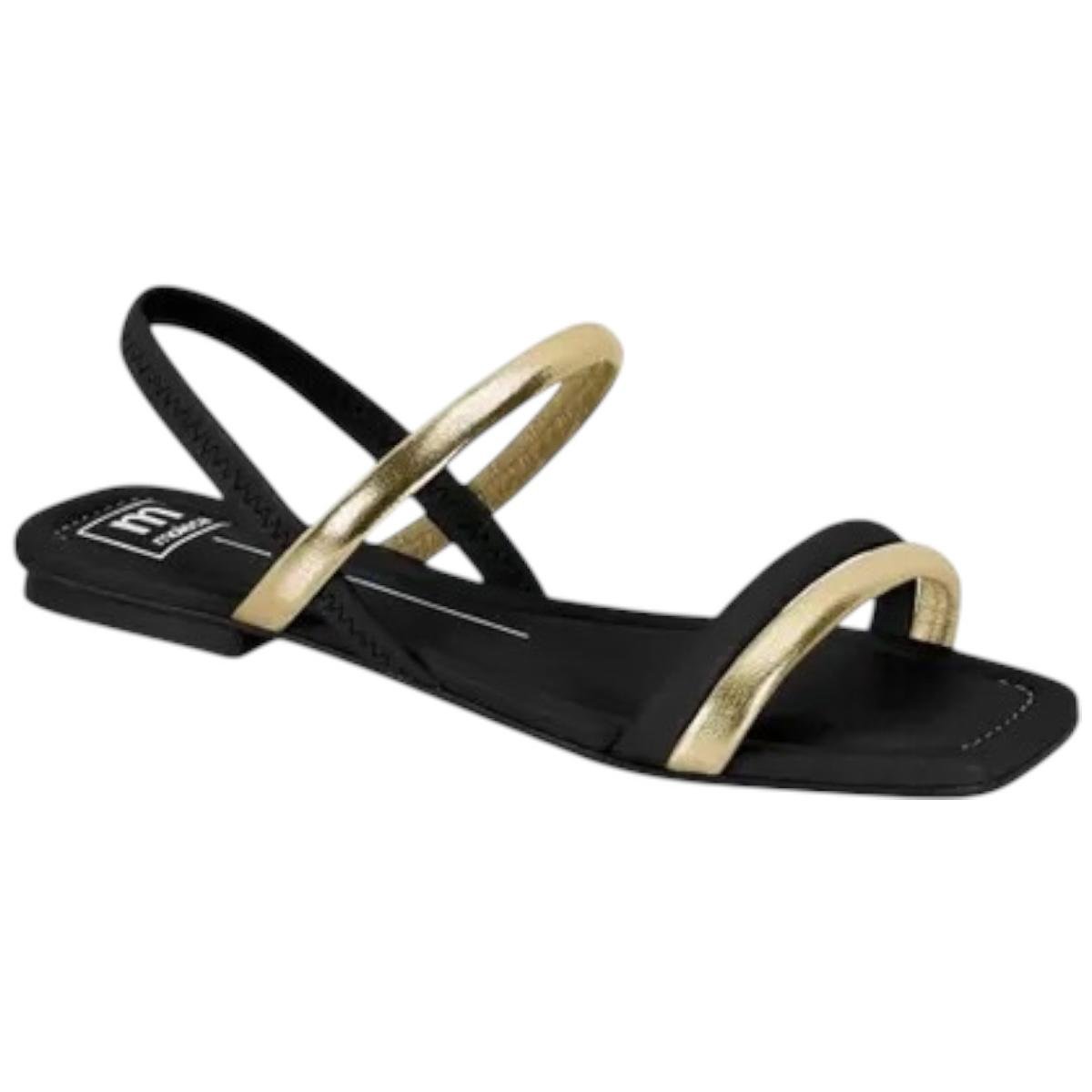 SANDALIA MOLECA FEMININA RASTEIRA CASUAL 5462.111 DOURADO Dourado/Preto 2