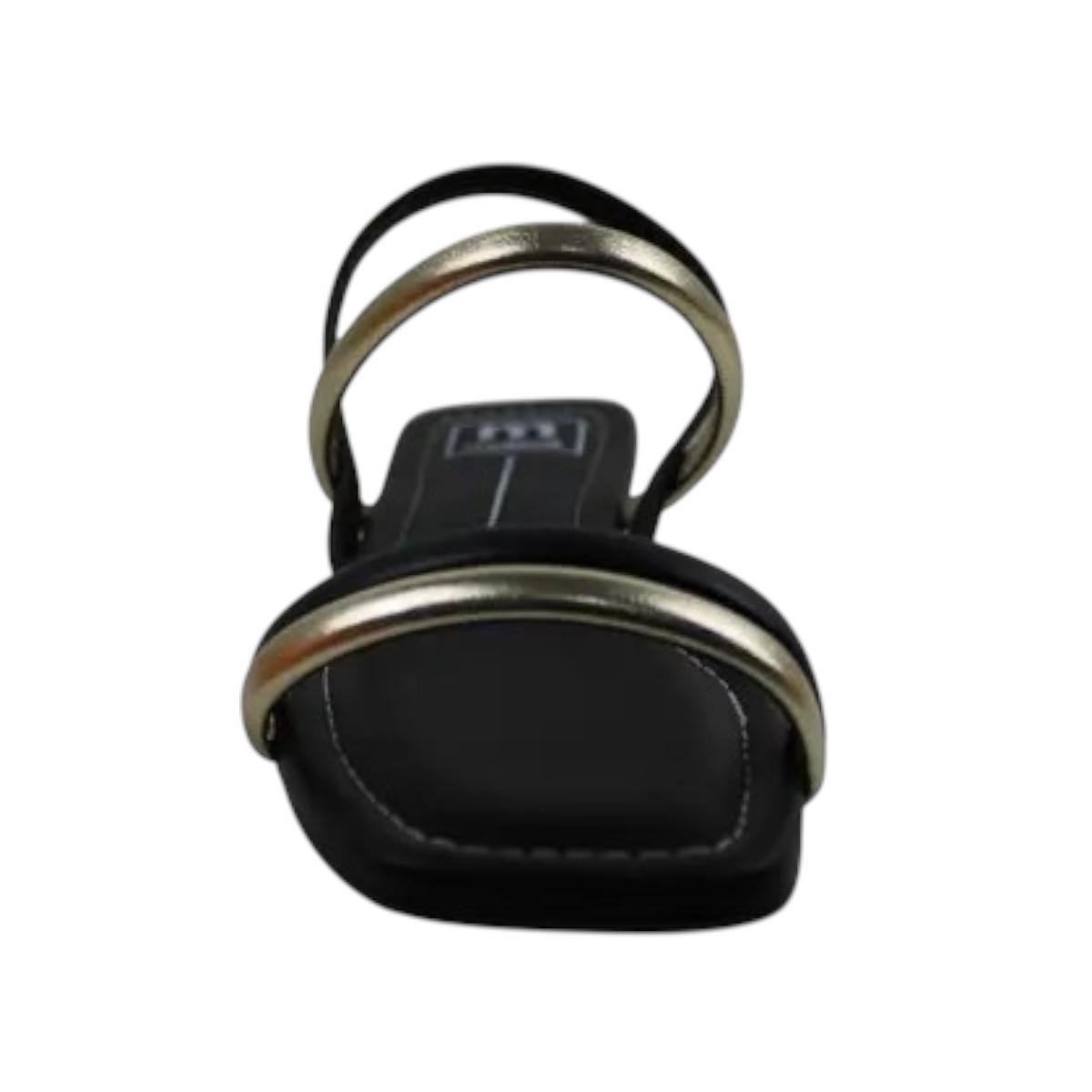 SANDALIA MOLECA FEMININA RASTEIRA CASUAL 5462.111 DOURADO Dourado/Preto 3