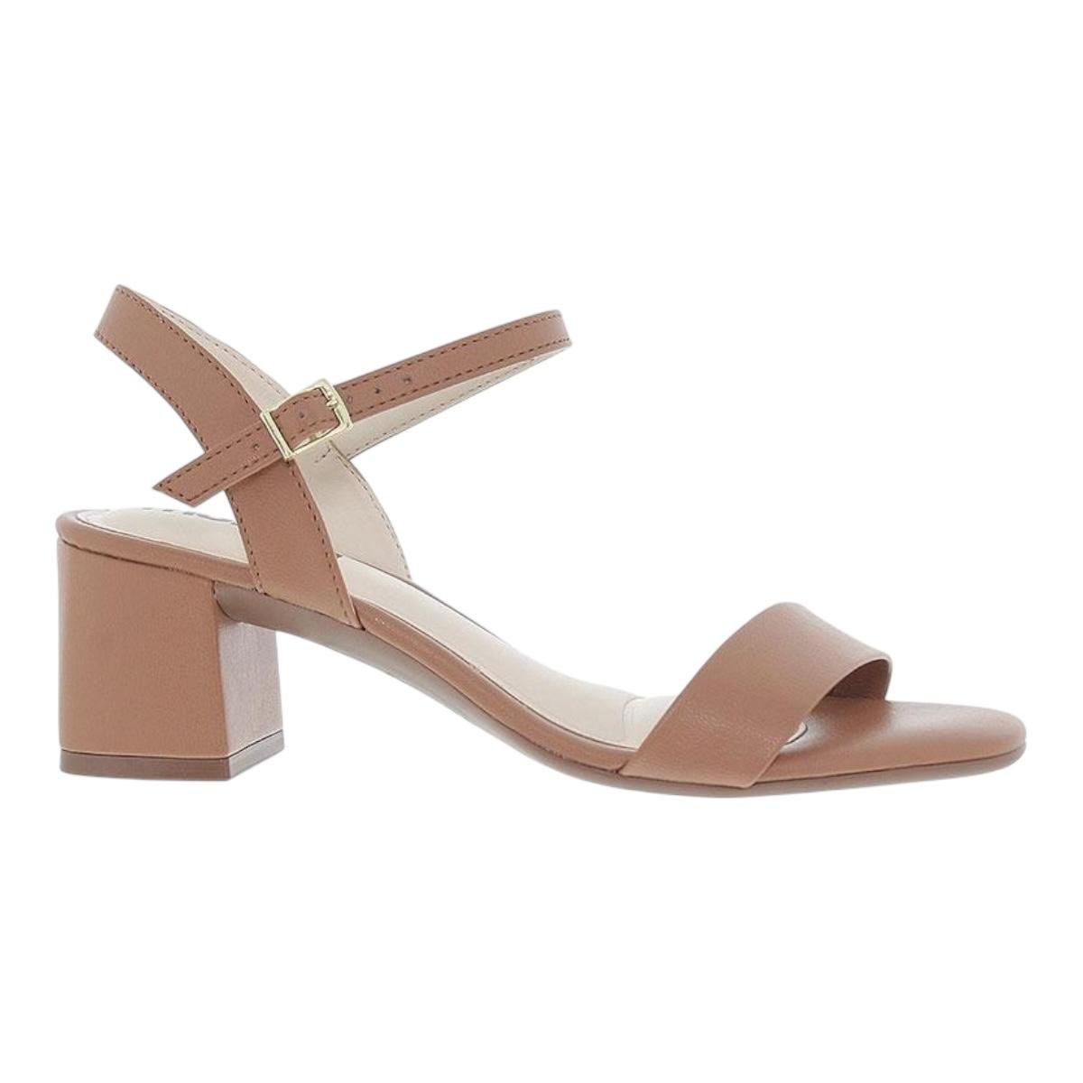 SANDALIA MOLECA FEMININA SALTO BLOCO CASUAL 5496.101 CARAMELO
