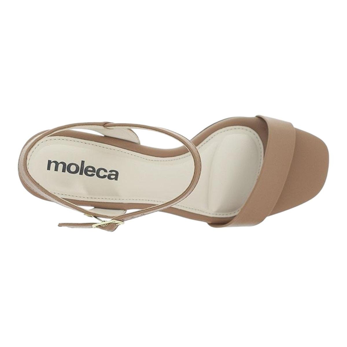 SANDALIA MOLECA FEMININA SALTO BLOCO CASUAL 5496.101 CARAMELO Nude 3