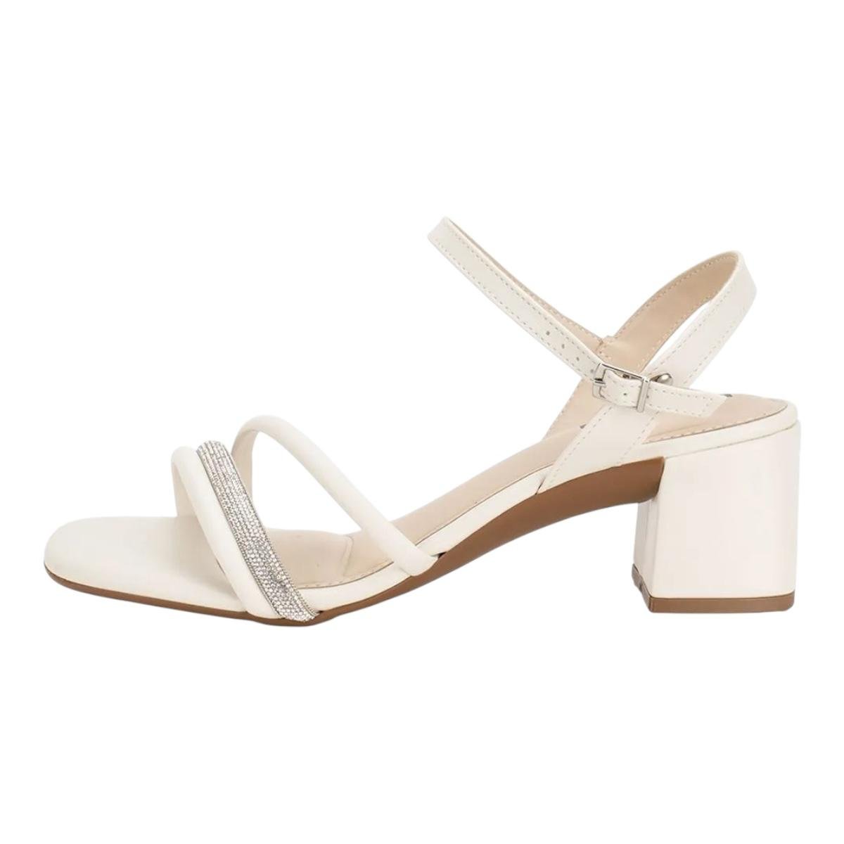 SANDALIA MOLECA FEMININA SALTO BLOCO CASUAL 5496.113 OFF WHITE