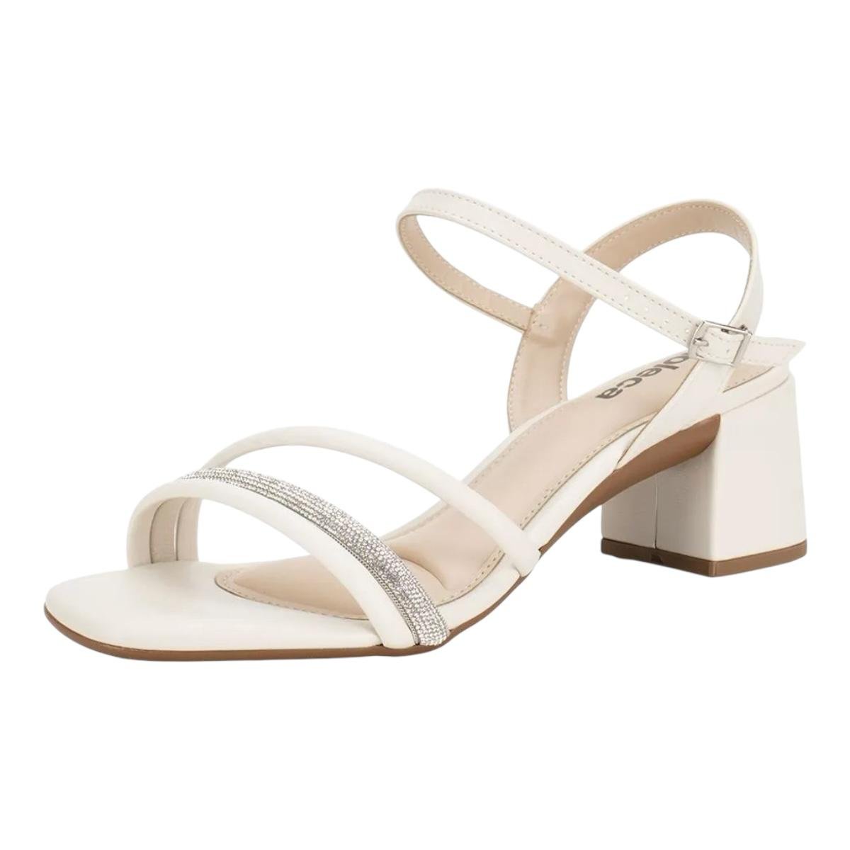 SANDALIA MOLECA FEMININA SALTO BLOCO CASUAL 5496.113 OFF WHITE Off White 2