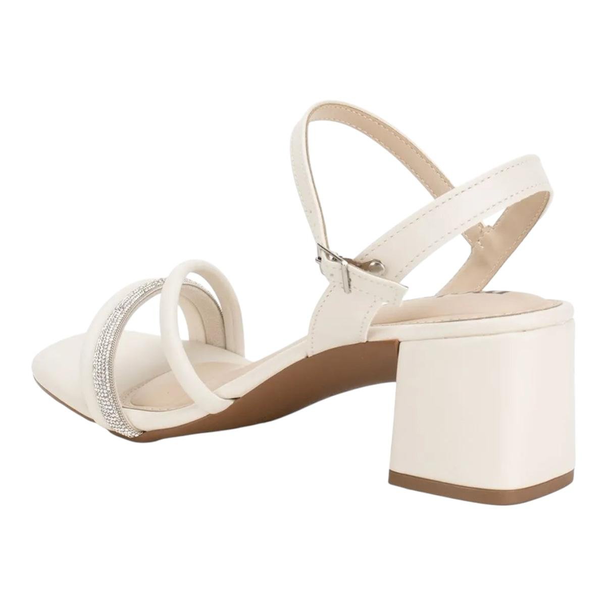 SANDALIA MOLECA FEMININA SALTO BLOCO CASUAL 5496.113 OFF WHITE Off White 5