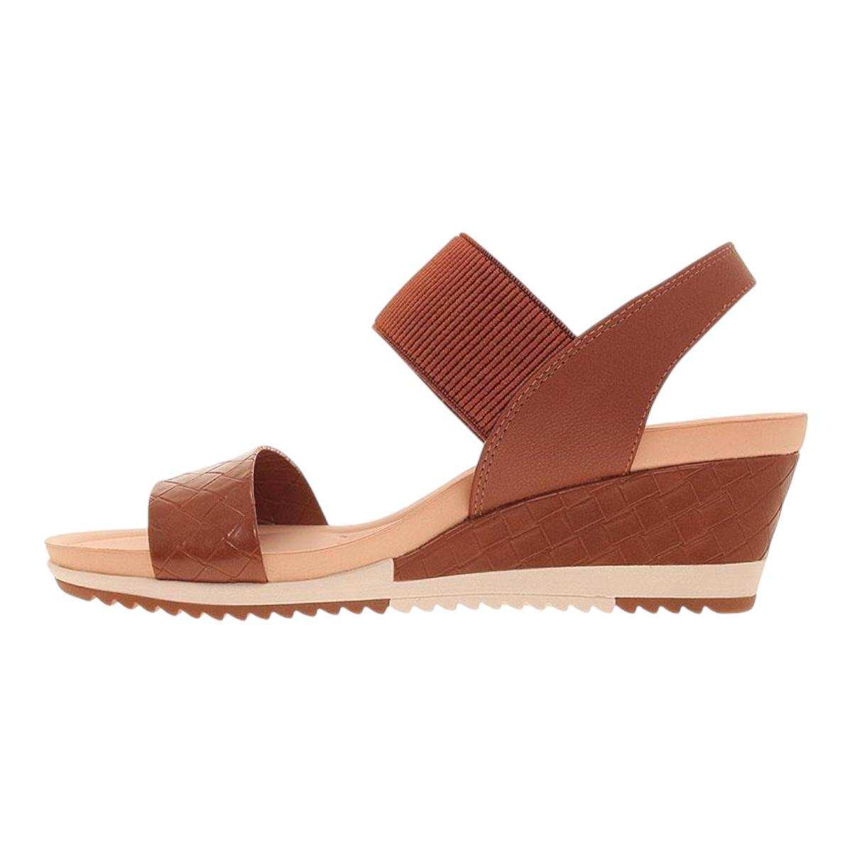 SANDALIA MODARE FEMININA FLATFORM CASUAL 7123.107 MARROM Marrom 2