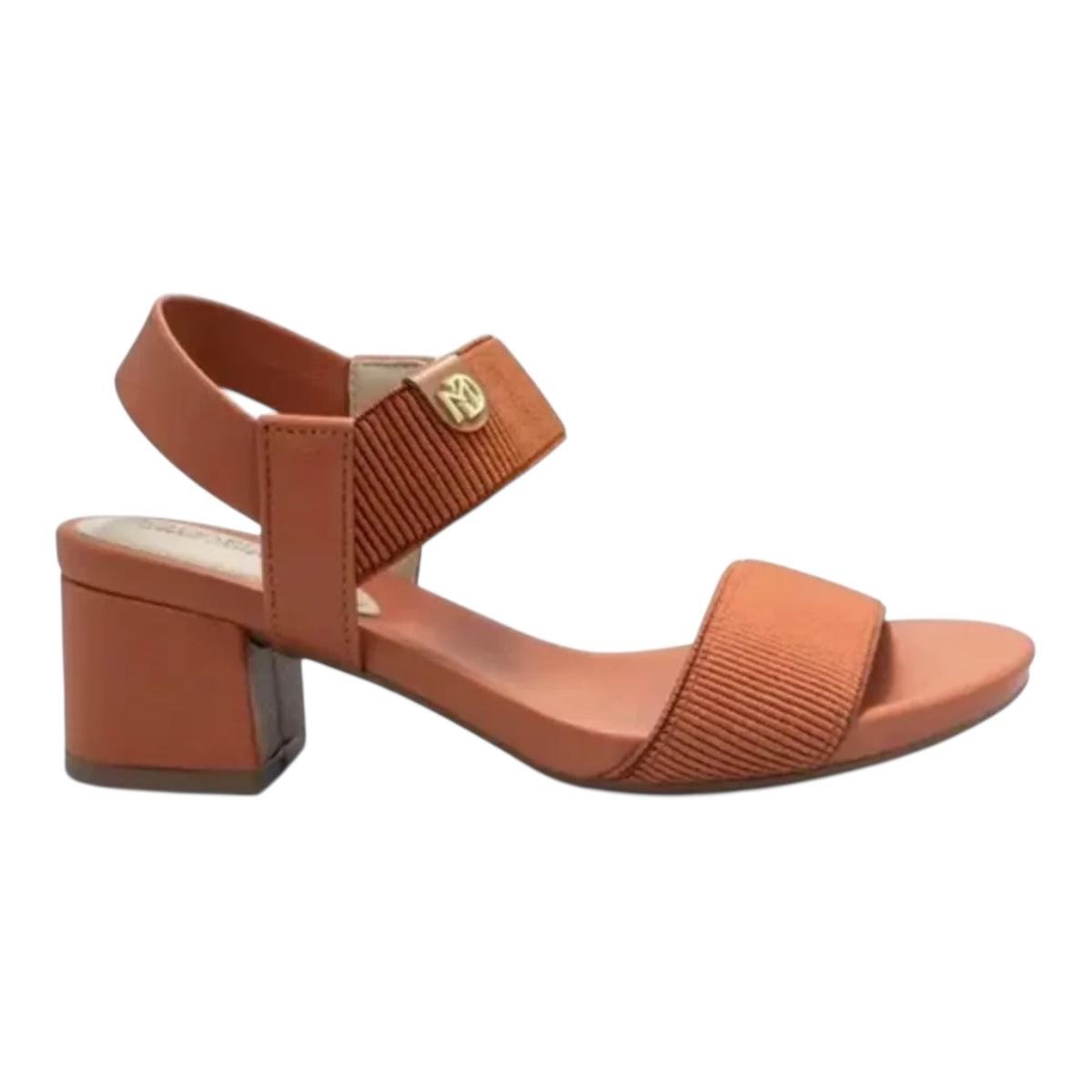 SANDALIA MODARE FEMININA SALTO BLOCO CASUAL 7187.100 MARROM