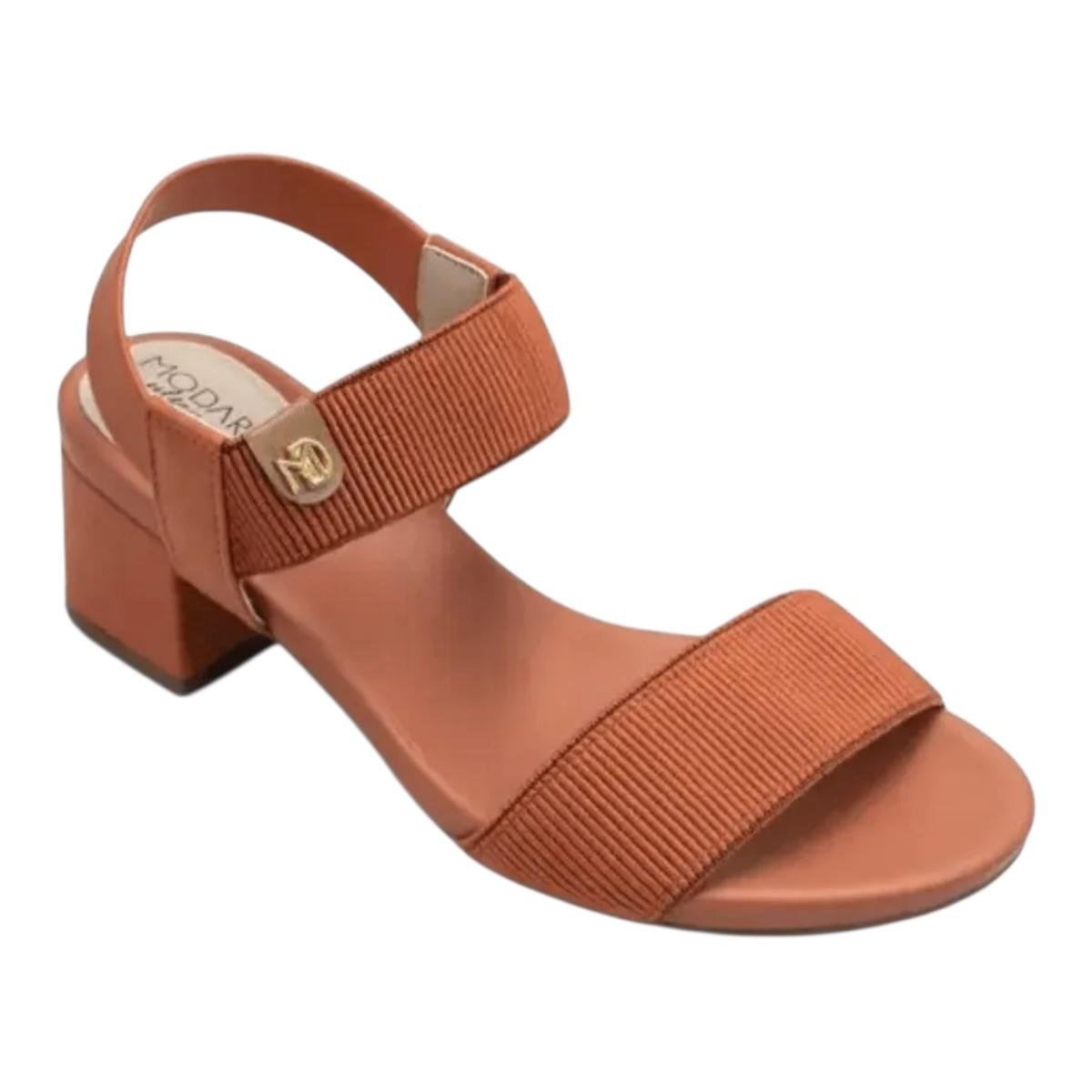 SANDALIA MODARE FEMININA SALTO BLOCO CASUAL 7187.100 MARROM Marrom 2