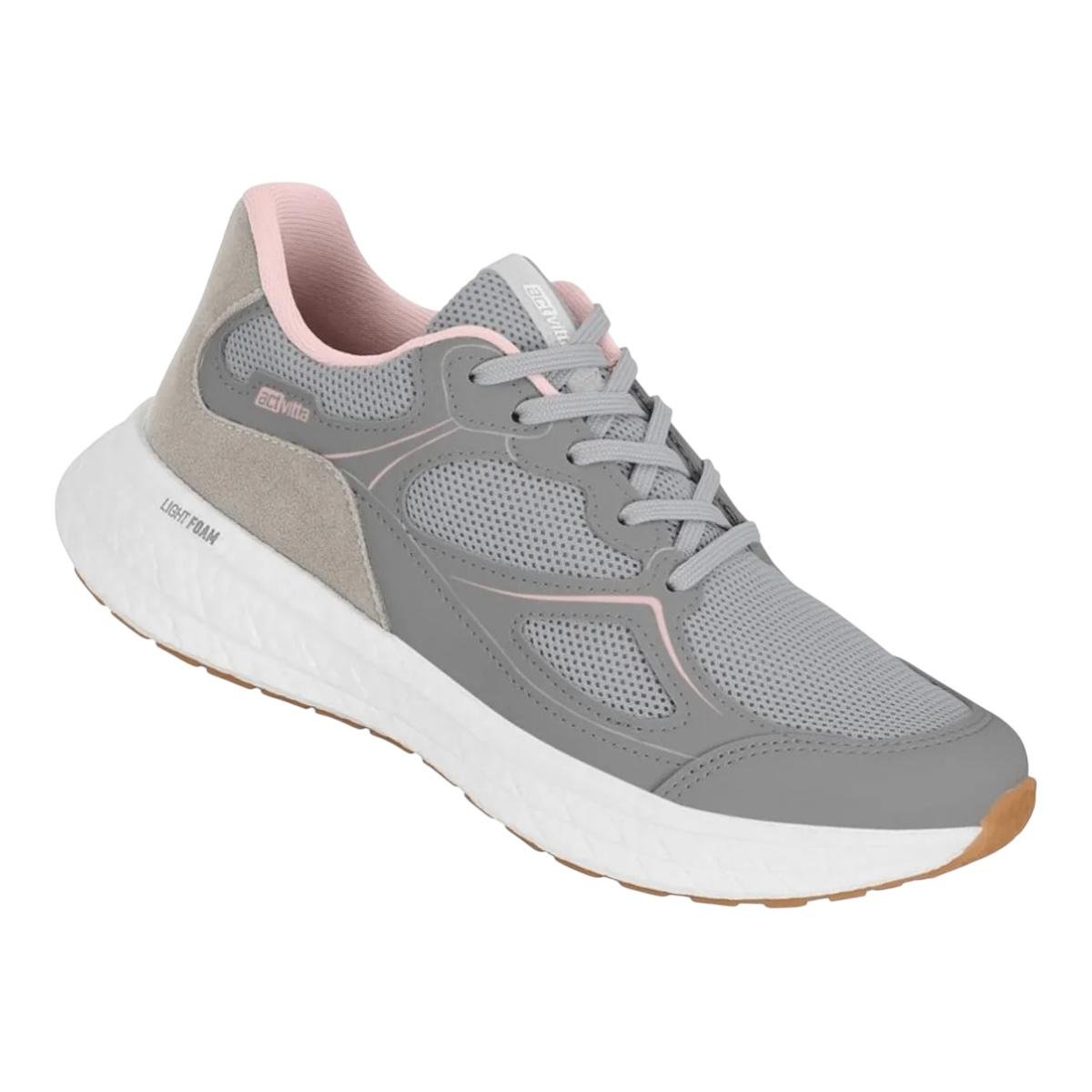 TENIS ACTVITTA FEMININO RUNNING CONFORTO 4841.113 CINZA Cinza 2