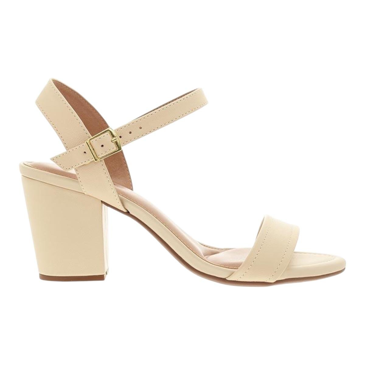 SANDALIA BEIRA RIO FEMININA SALTO BLOCO MEDIO CASUAL 8280.685 CREME