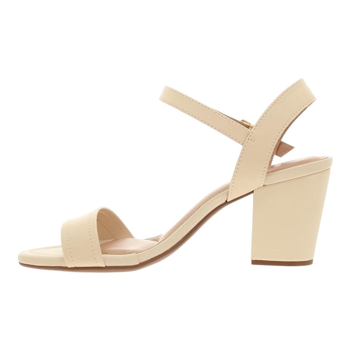 SANDALIA BEIRA RIO FEMININA SALTO BLOCO MEDIO CASUAL 8280.685 CREME Creme 2