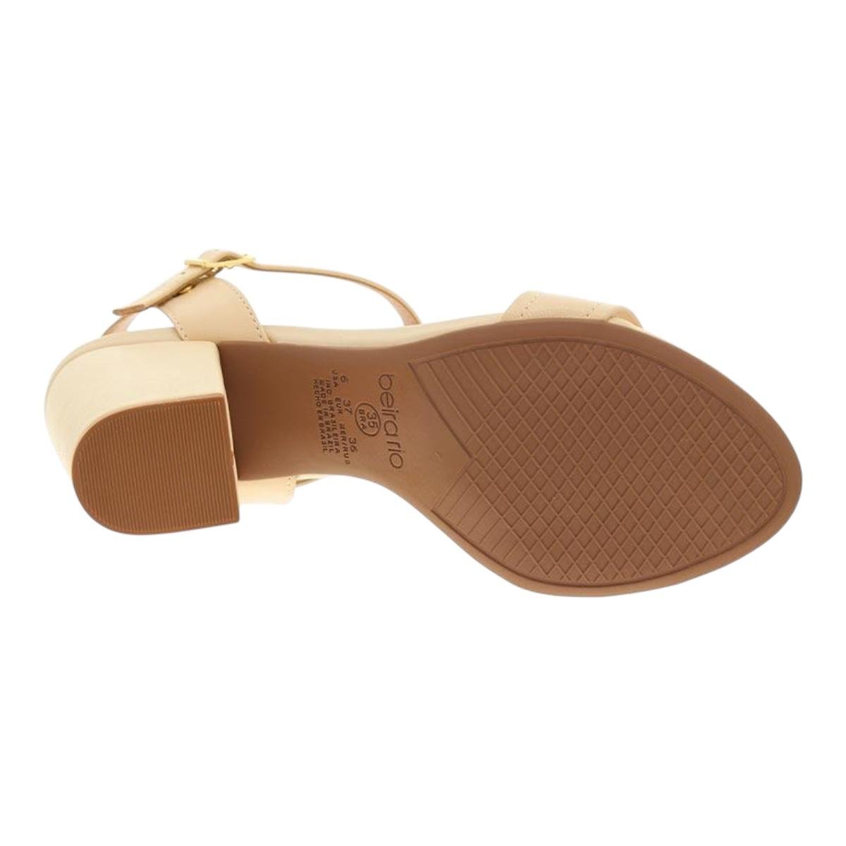 SANDALIA BEIRA RIO FEMININA SALTO BLOCO MEDIO CASUAL 8280.685 CREME Creme 4
