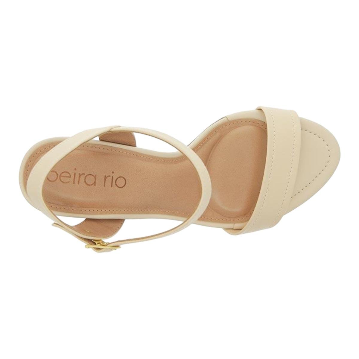 SANDALIA BEIRA RIO FEMININA SALTO BLOCO MEDIO CASUAL 8280.685 CREME Creme 3
