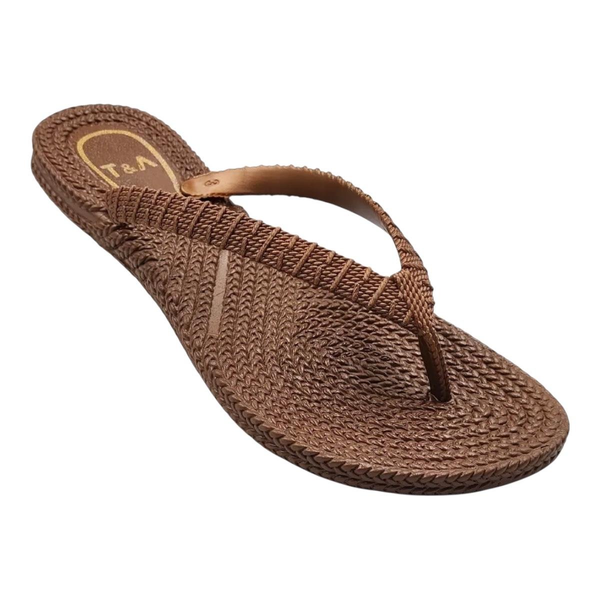 CHINELO TERRA & AGUA FEMININO RASTEIRO CASUAL 240710 MARROM
