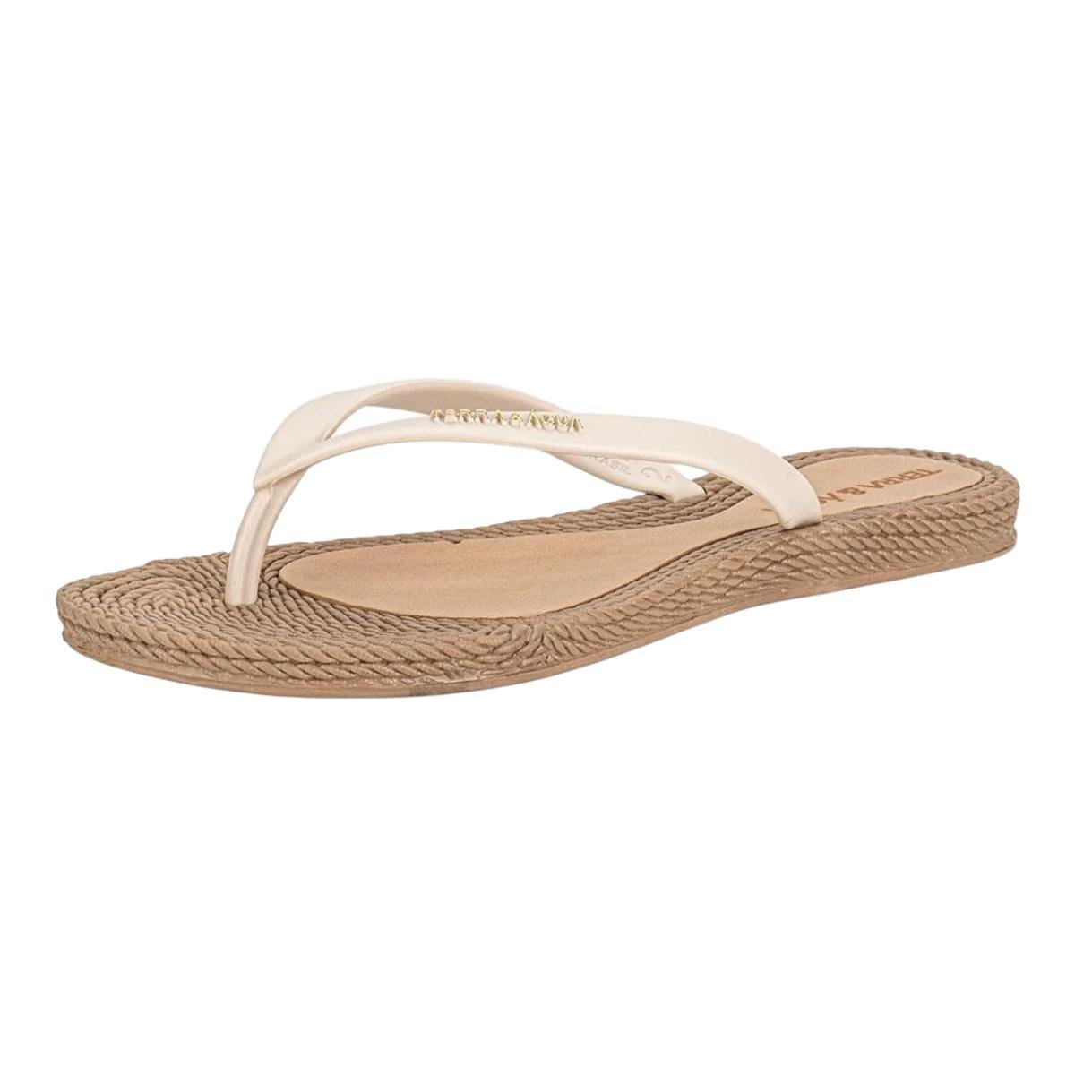 CHINELO TERRA &amp; AGUA FEMININO RASTEIRO CASUAL 260902 CREME Bege 2