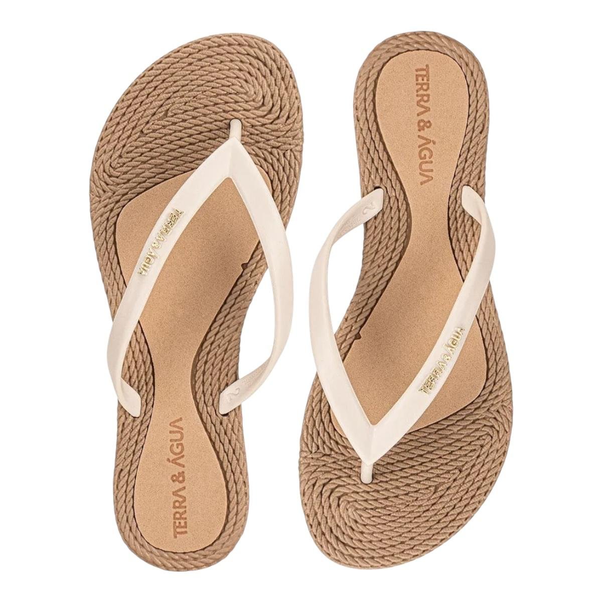 CHINELO TERRA &amp; AGUA FEMININO RASTEIRO CASUAL 260902 CREME Bege 3