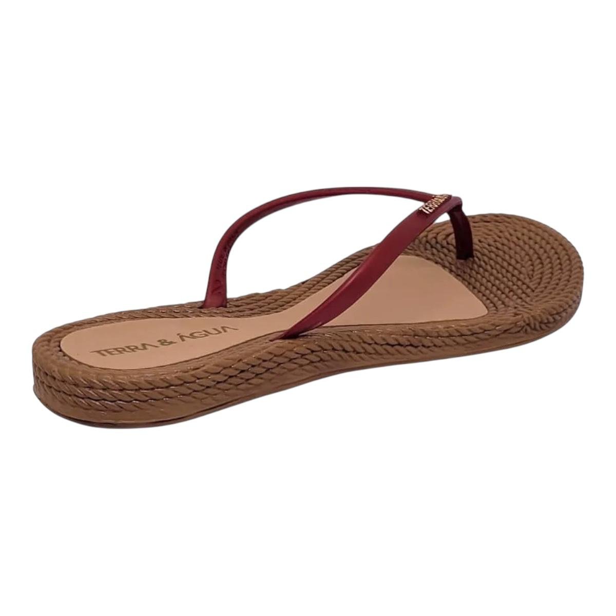 CHINELO TERRA &amp; AGUA FEMININO RASTEIRO CASUAL 260902 VERMELHO Marrom 5