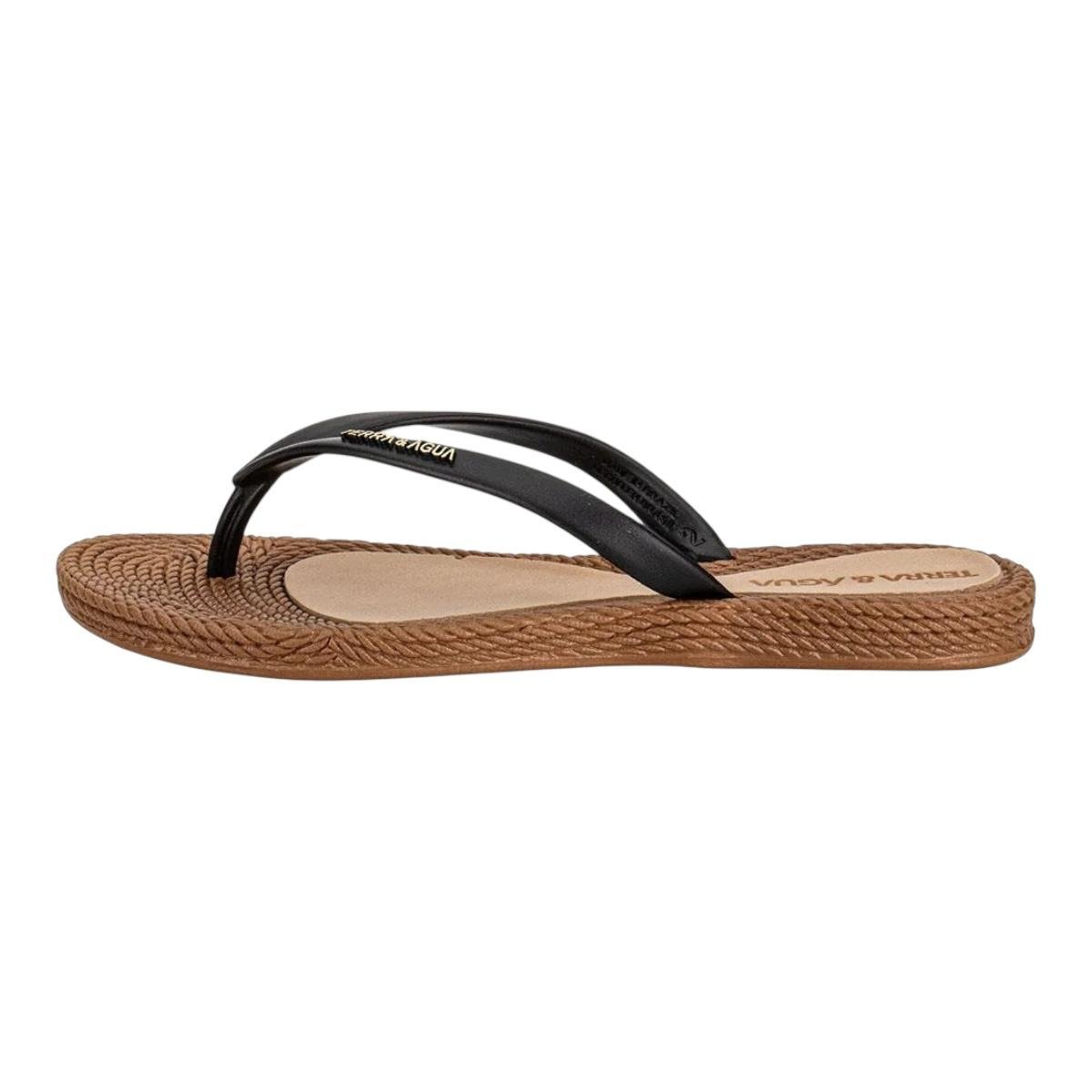 CHINELO TERRA & AGUA FEMININO RASTEIRO CASUAL 260902 PRETO