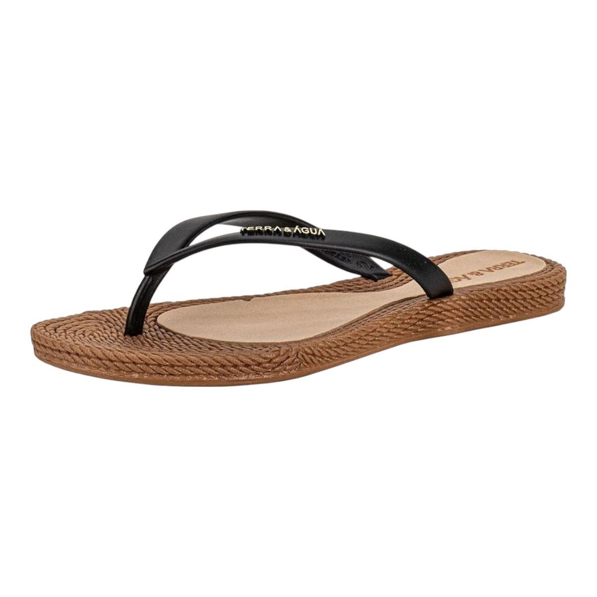 CHINELO TERRA & AGUA FEMININO RASTEIRO CASUAL 260902 PRETO Marrom 2