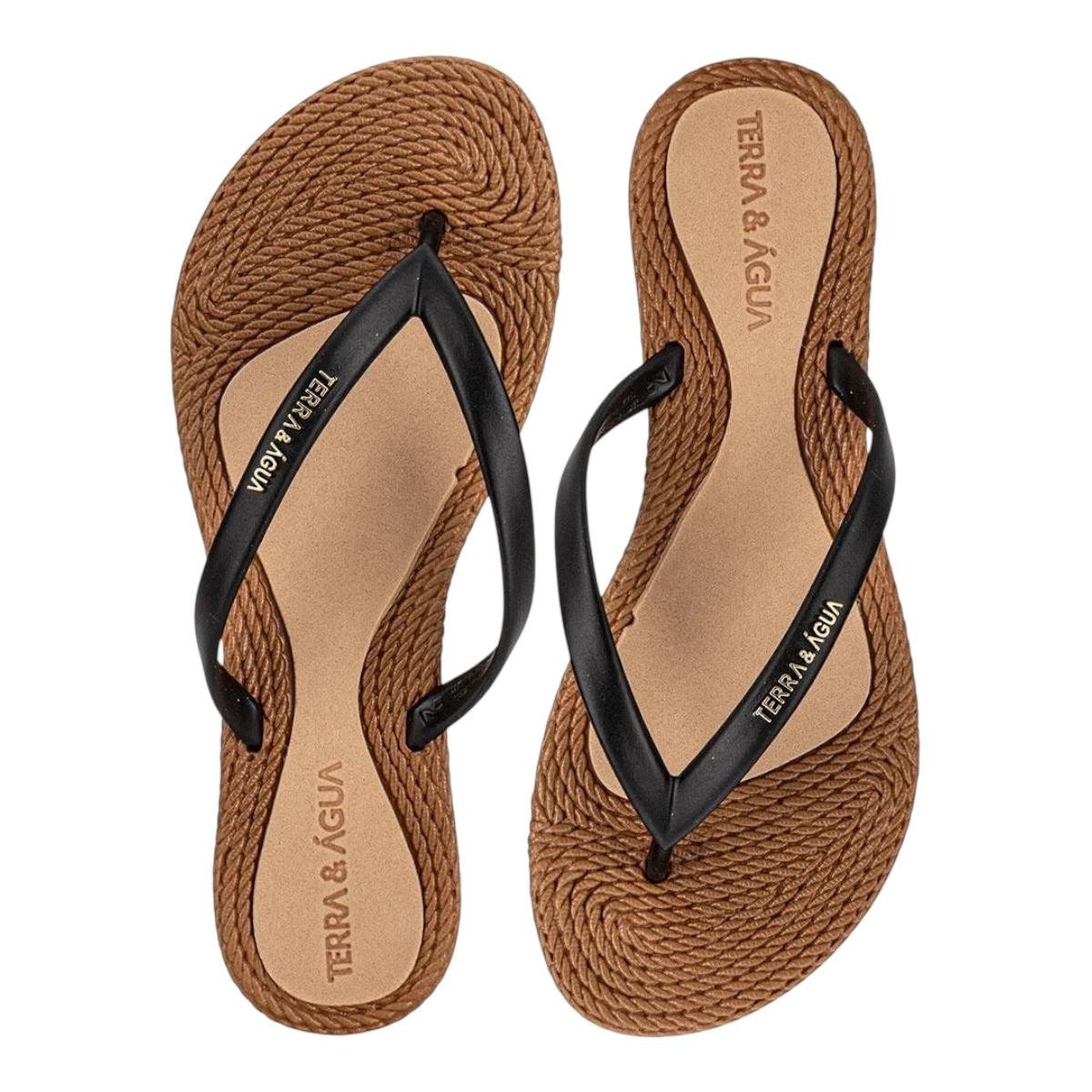 CHINELO TERRA & AGUA FEMININO RASTEIRO CASUAL 260902 PRETO Marrom 3