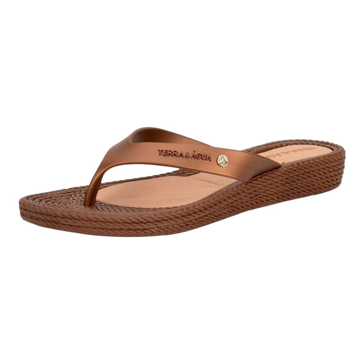 TAMANCO TERRA &amp; AGUA FEMININO FLAT CASUAL 210012 MARROM Marrom 2