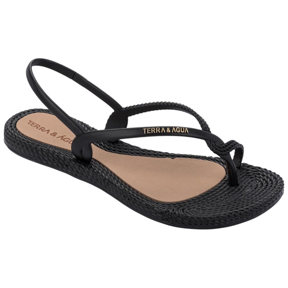 SANDALIA TERRA & AGUA FEMININA RASTEIRA CASUAL 260112 PRETO